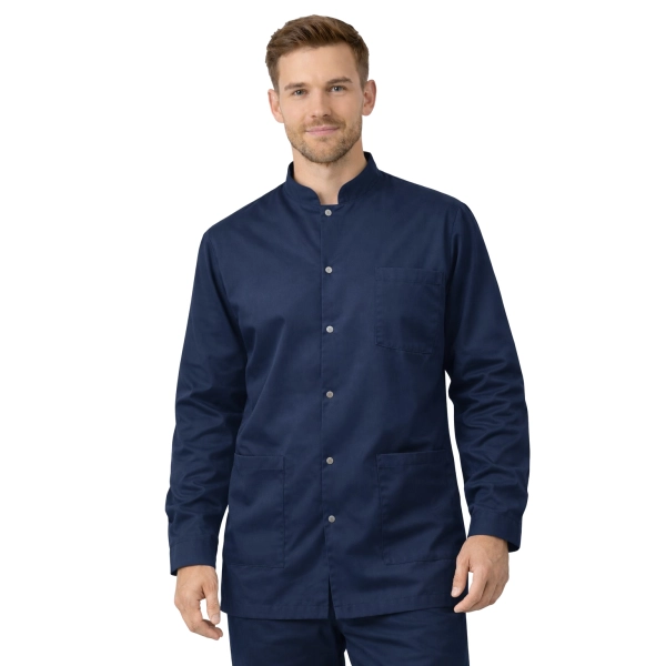 Bluza medyczna męska ze stójką granatowa długi rękaw roz.3XL – bluza medyczna – bluza lekarska robocza